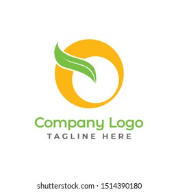 Orange Mango Logo Digital Tech Fruit Logo