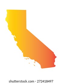 orange map of California