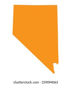 orange map of Nevada