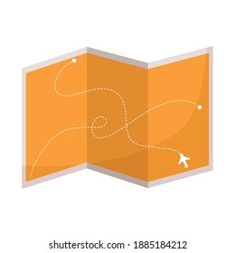 orange map on a white background vector illustration design