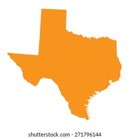 Orange Map Of Texas