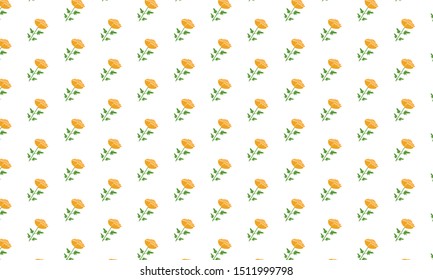 Orange Marigold Flower Pattern Background