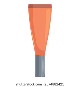 Orange marker pen drawing line on paper illustration isolated on white background