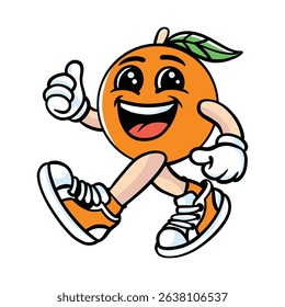 Orange mascot cartoon vector design