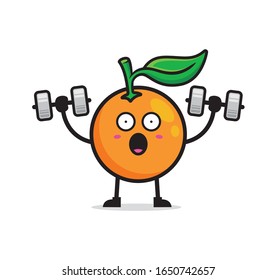 Vector de diseño de carácter mascota naranja