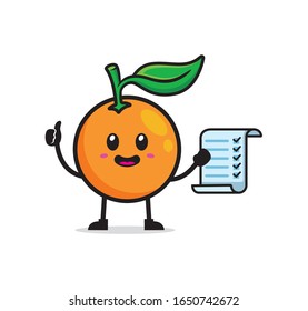 Orange mascot character design vector