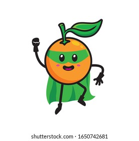 Orange Mascot-Vektorillustration für Zeichengestaltung