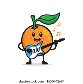 Orange mascot character design vector