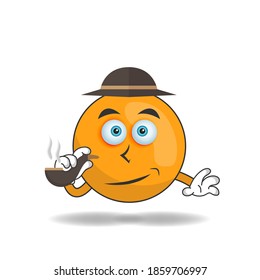 Humo de mascota naranja. ilustración vectorial