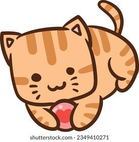 vector de dibujos animados de gatos anaranjados y máscaras