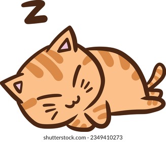orange and mask cat cartoon vector