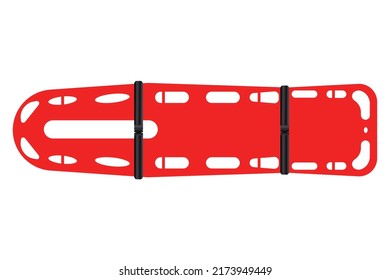 orange medical stretcher with holes