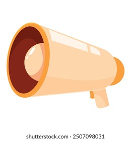 Orange megaphone announcing important information