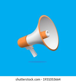 Orange megaphone icon design. Spread your voice and messages. Vector illustration. 