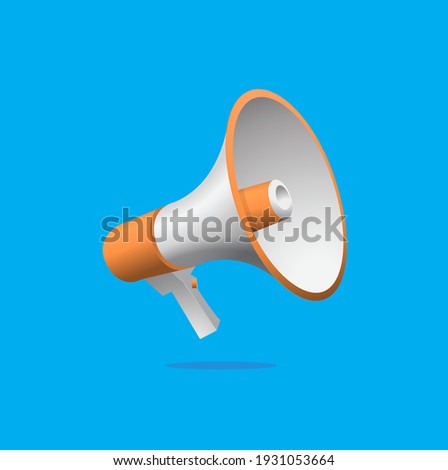 Orange megaphone icon design. Spread your voice and messages. Vector illustration. 