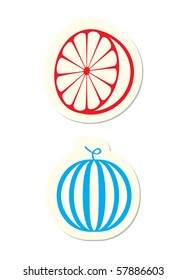Orange- und Melon-Symbole