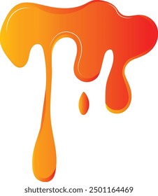 Icono de fusión de naranja aislado sobre fondo blanco. Ilustración vectorial en diseño plano de color degradado.