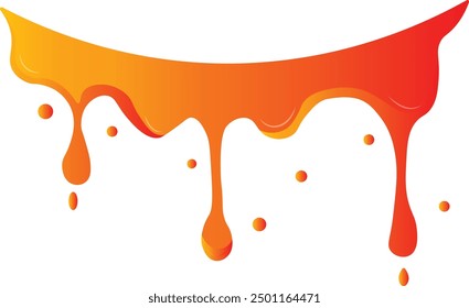 Orange Melt Icon Isolated on White Background. Vector Illustration in Gradient Color Flat Design.