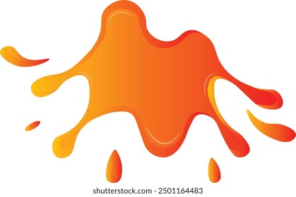 Orange Melt Icon Isolated on White Background. Vector Illustration in Gradient Color Flat Design.