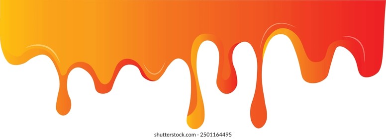 Orange Melt Icon Isolated on White Background. Vector Illustration in Gradient Color Flat Design.