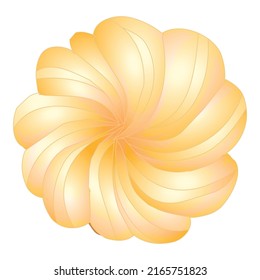 Orange meringue icon cartoon vector. Food creme. Foam swirl
