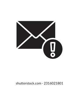 Orange Message Trouble Filled Icon Vector Illustration