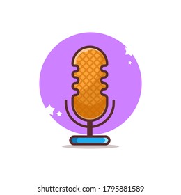 orange microphone vector illustration, premium vector illustration, set illustration, vector flat illustration.