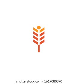 Orange millet vector icon for web and design