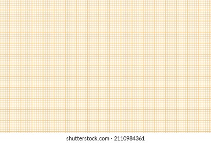 Orange millimeter graph paper grid seamless pattern. Digital ecg diagram hospital page. Geometric checkered background for blueprint, school, architect, medicine, science line scale measurement