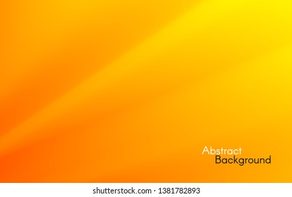 Orange minimal background. Yellow waves concept. Smooth orange lines. Simple design for web or app. Bright color backdrop. Soft fluid gradient. Vector illustration.