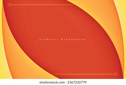 Orange minimal papercut layers background