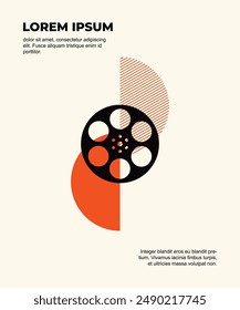 Orange Minimalist Film Festival Poster