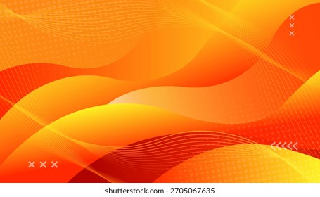 Fondo Abstractas moderno anaranjado con ondas y líneas dinámicas