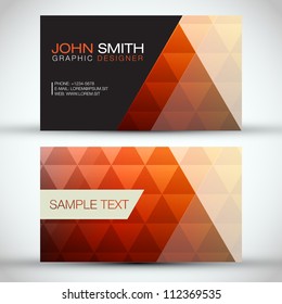 Orange Modern Abstract Business - Card Set | EPS10 Vector Design