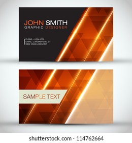 Orange Modern Abstract Business - Card Set | EPS10 Vector Design