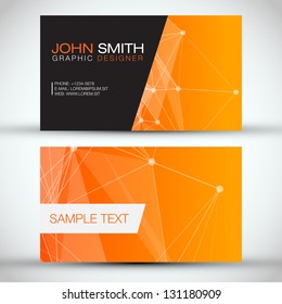 Orange Modern Abstract Business - Card Set | EPS10 Vector Design