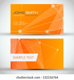 Orange Modern Abstract Business - Card Set | EPS10 Vector Design