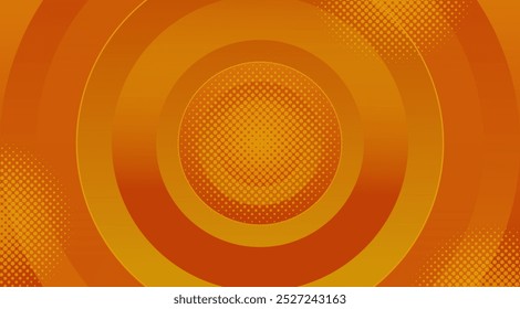 Fondo redondo abstracto moderno naranja. para diseño de fondo de Anuncio