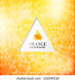 Orange modern abstraction. Vector illustration, contains transparencies, gradients and effects.