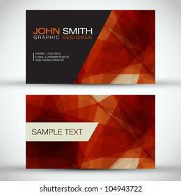 Orange Modern Business-Card Set | EPS10 Vector Design