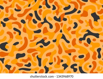 orange modern camouflage seamless pattern. vector background illustration for web, fashion, surface design