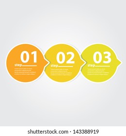 Orange Modern Design template / can be used for infographics / numbered banners / graphic or website layout vector