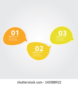 Orange Modern Design template / can be used for infographics / numbered banners / graphic or website layout vector