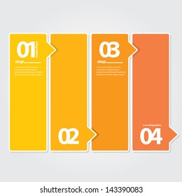 Orange Modern Design template / can be used for infographics / numbered banners / graphic or website layout vector