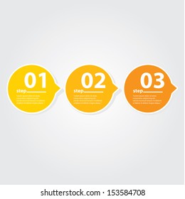 Orange Modern Design template / can be used for infographics / numbered banners / graphic or website layout vector