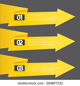 Orange modern Design template / can be used for infographics / numbered banners / horizontal cutout lines / graphic or website layout vector