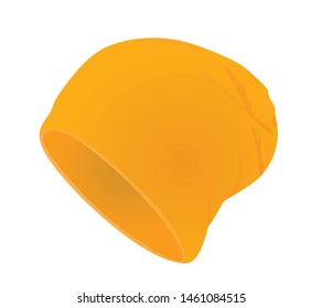 Orange modern hat. vector illustration