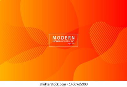 Orange Modern liquid color background.Wavy geometric background.Dynamic textured geometric element design