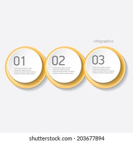 orange modern progress paper banners / can be used for infographics / numbered banners / horizontal cutout lines / graphic or website layout vector