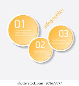 orange modern progress paper banners / can be used for infographics / numbered banners / horizontal cutout lines / graphic or website layout vector